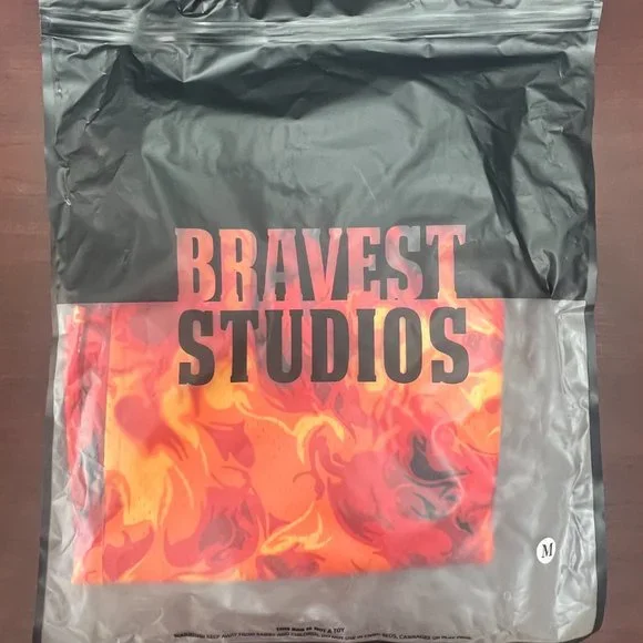 Bravest Studios Inferno Flame Red/Orange Shorts Size Medium Brand New wit…